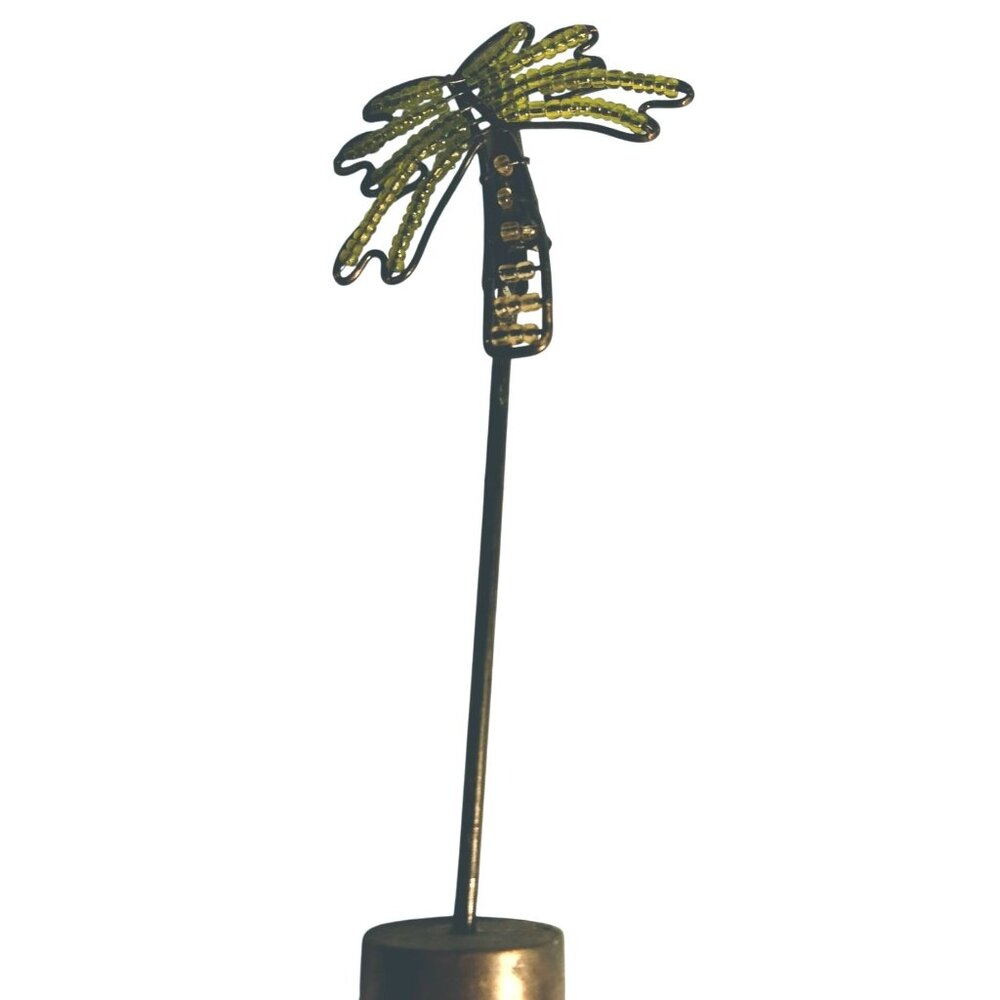 Place Card Photo Memo Note Holder Beaded Palm Tree Stand Name Clip Tropical